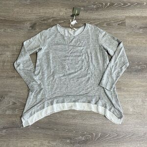 Pebble and stone long sleeve top gray